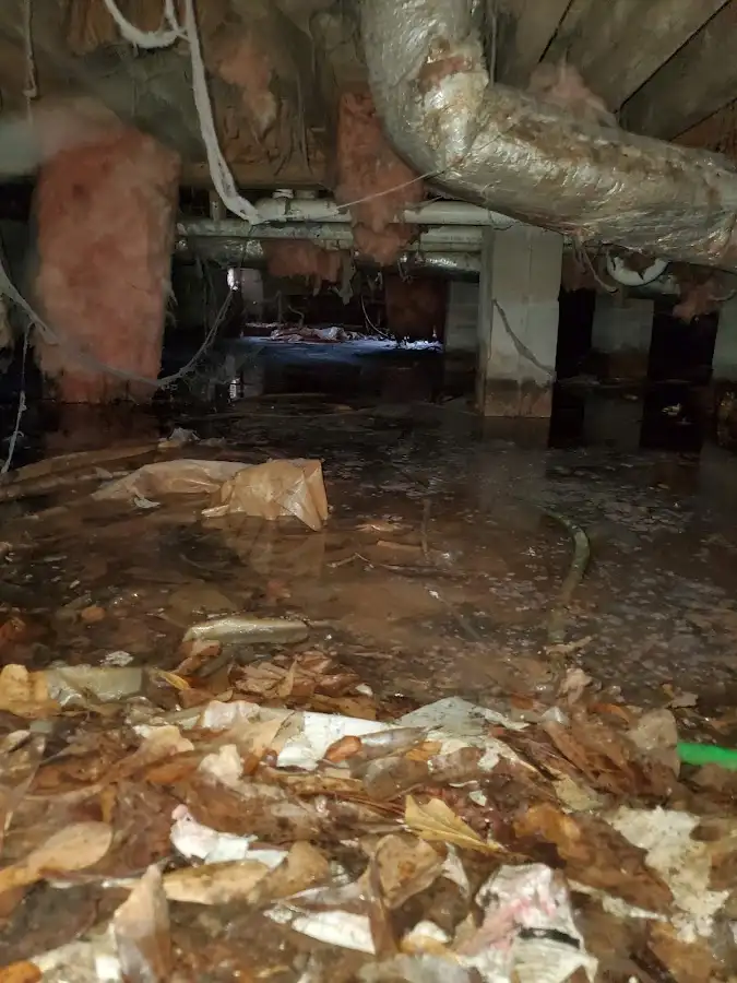 Crawl space flood assessment for Commercial Water Damage Restoration in Alamo